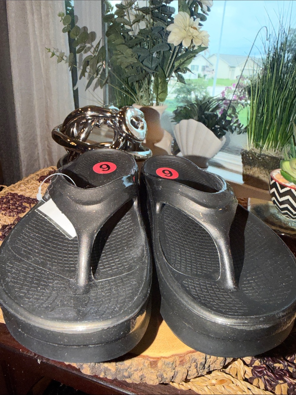 OOFOS OOmega OOlala Stardust Platform Recovery Sandals Women’s Size 6 EU 37 - Picture 3 of 9
